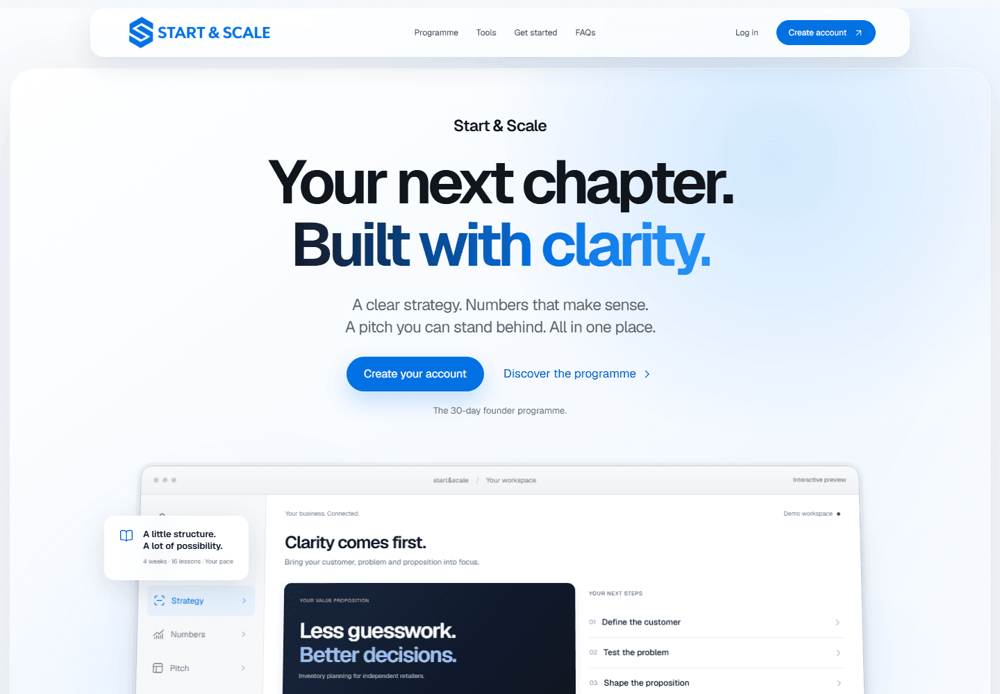 Start & Scale website