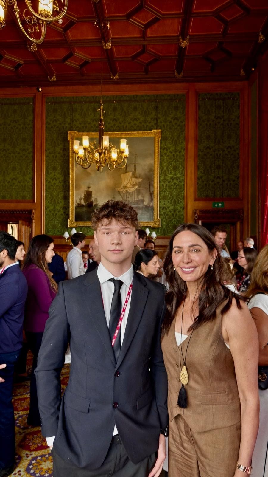 Rocky Jenkinson with another attendee at the House of Lords discussion on banning social media for under-16s