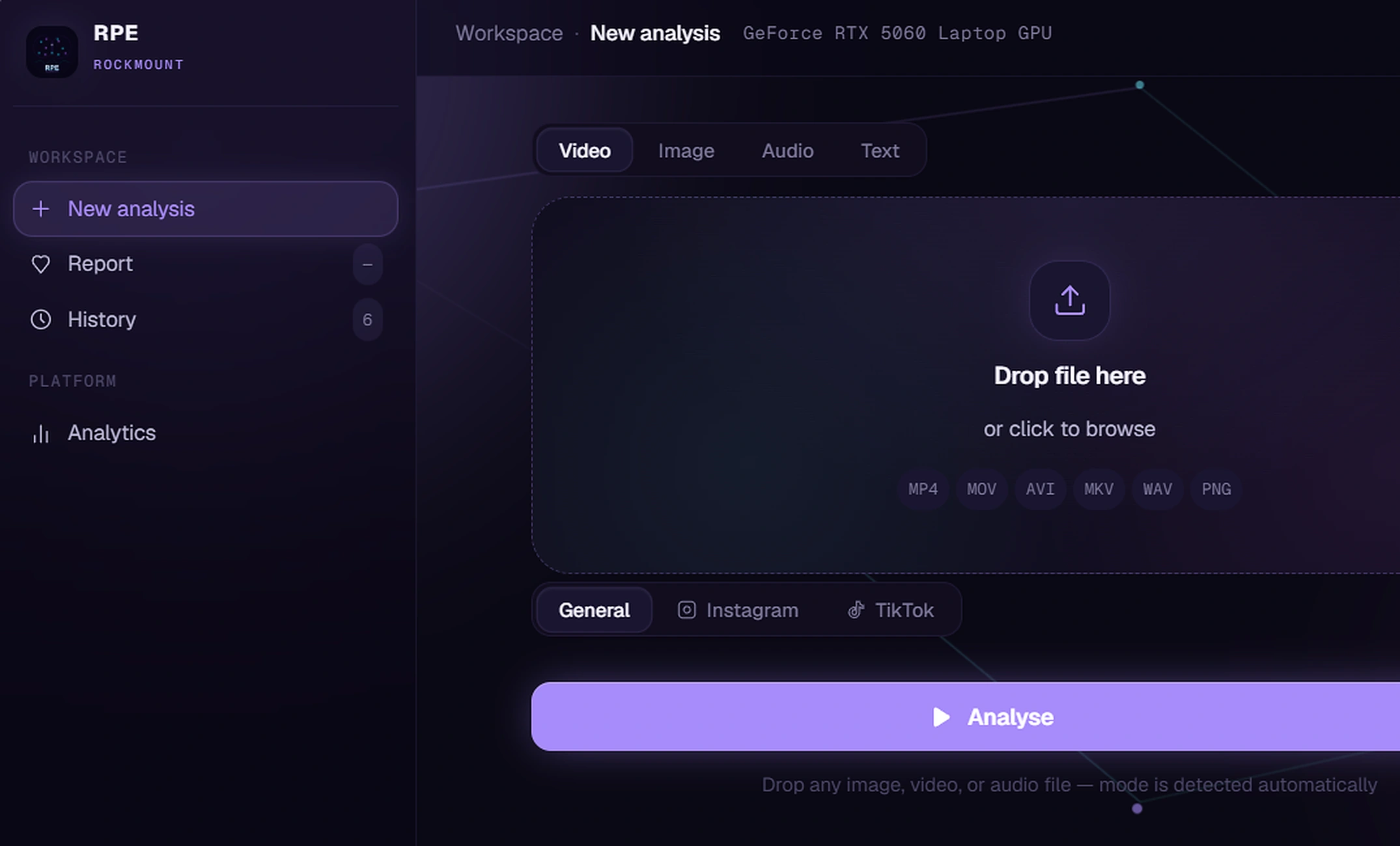 Video intelligence analysis workspace